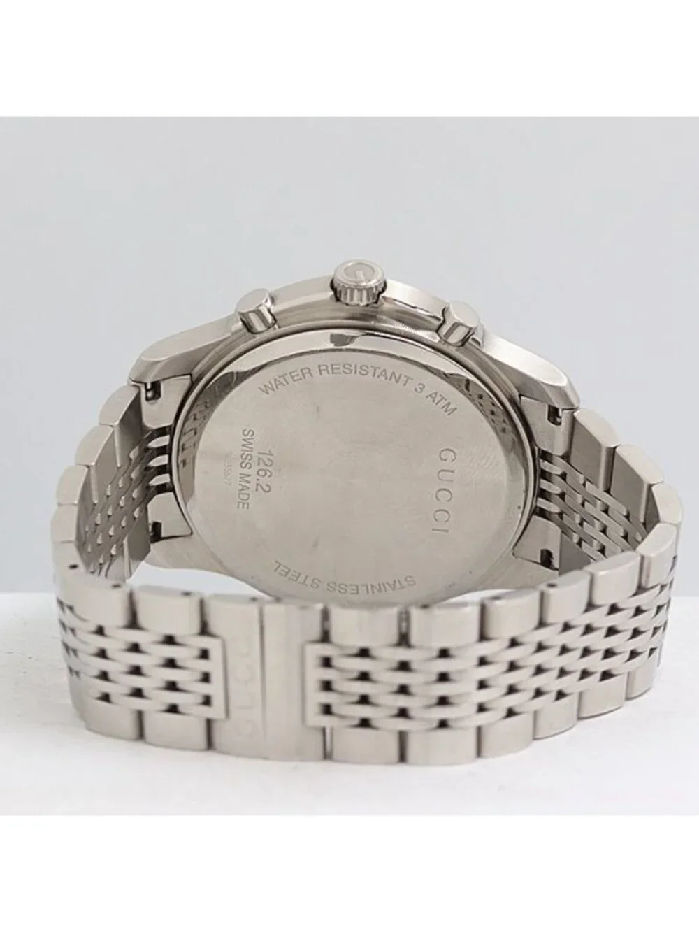 Gucci 126.2 Quartz Date Chronograph Black Dial Watch